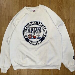 Vintage 80s North Carolina Tar Heels Basketball Crewneck Sweateshirt